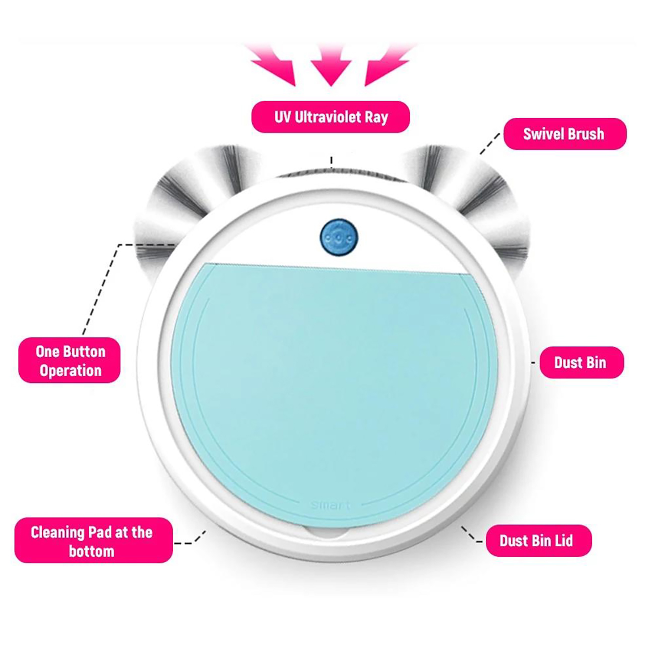 dodocool Robotic Vacuum Cleaner UV Cleaner Floor Mopping Robot